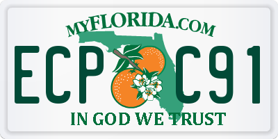 FL license plate ECPC91