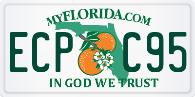 FL license plate ECPC95
