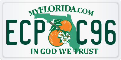 FL license plate ECPC96