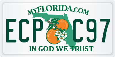 FL license plate ECPC97