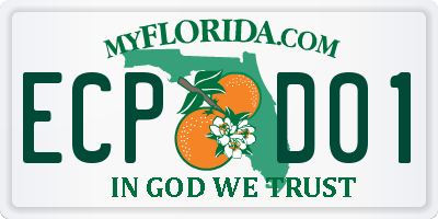 FL license plate ECPD01