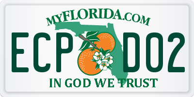 FL license plate ECPD02