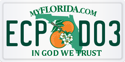 FL license plate ECPD03