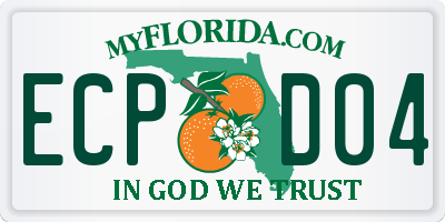 FL license plate ECPD04