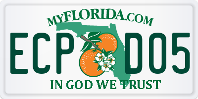 FL license plate ECPD05