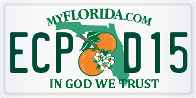 FL license plate ECPD15