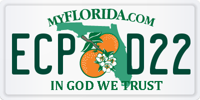 FL license plate ECPD22