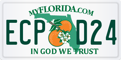 FL license plate ECPD24