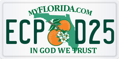 FL license plate ECPD25