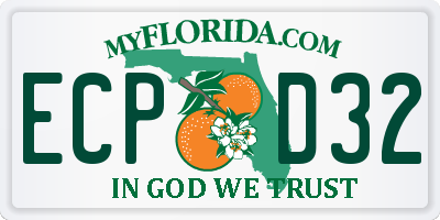FL license plate ECPD32