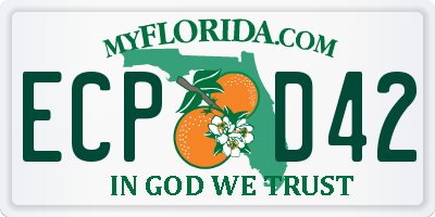 FL license plate ECPD42
