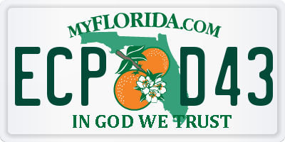 FL license plate ECPD43