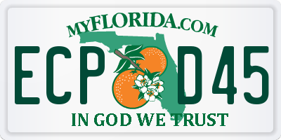 FL license plate ECPD45
