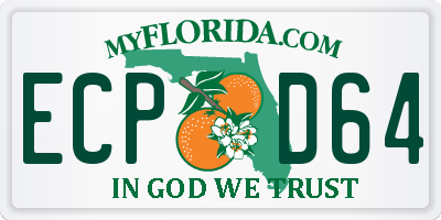 FL license plate ECPD64