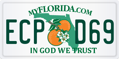 FL license plate ECPD69
