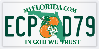 FL license plate ECPD79