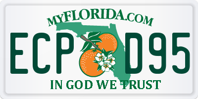 FL license plate ECPD95