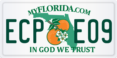 FL license plate ECPE09