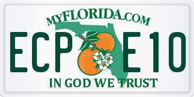 FL license plate ECPE10
