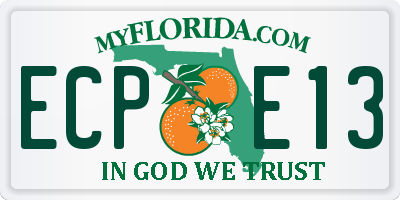 FL license plate ECPE13