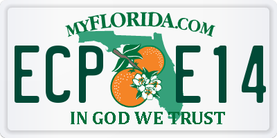 FL license plate ECPE14