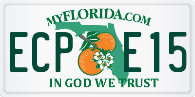 FL license plate ECPE15