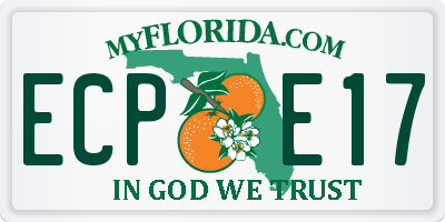 FL license plate ECPE17