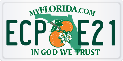 FL license plate ECPE21