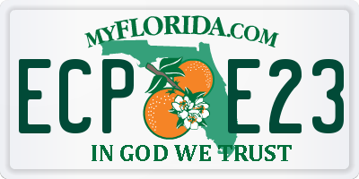 FL license plate ECPE23