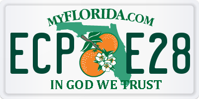 FL license plate ECPE28