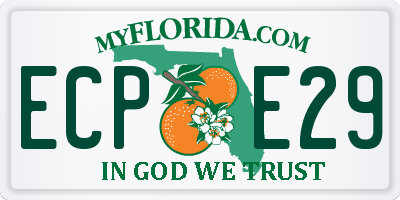 FL license plate ECPE29