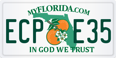FL license plate ECPE35