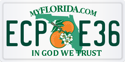 FL license plate ECPE36