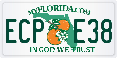FL license plate ECPE38