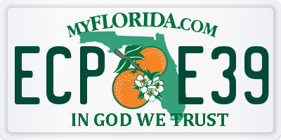 FL license plate ECPE39