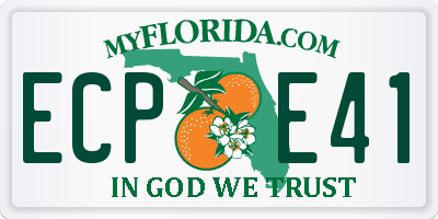 FL license plate ECPE41