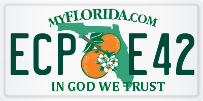 FL license plate ECPE42