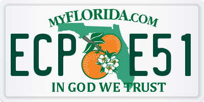 FL license plate ECPE51