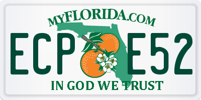 FL license plate ECPE52