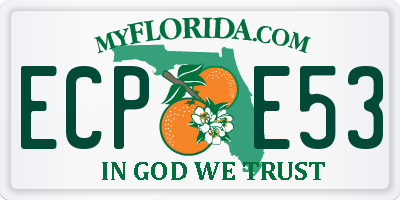 FL license plate ECPE53
