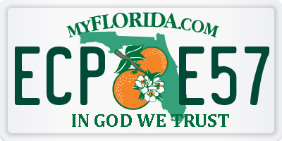 FL license plate ECPE57