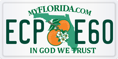 FL license plate ECPE60