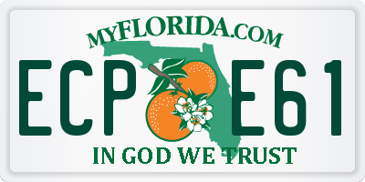 FL license plate ECPE61