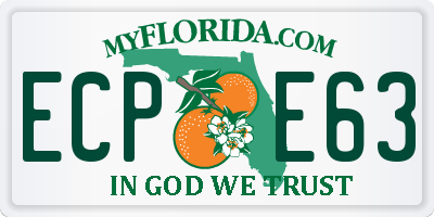 FL license plate ECPE63
