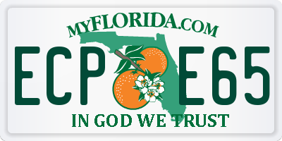 FL license plate ECPE65