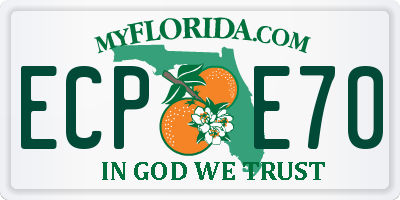 FL license plate ECPE70
