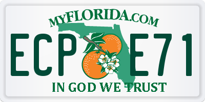 FL license plate ECPE71