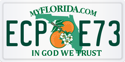 FL license plate ECPE73