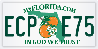 FL license plate ECPE75
