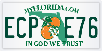 FL license plate ECPE76